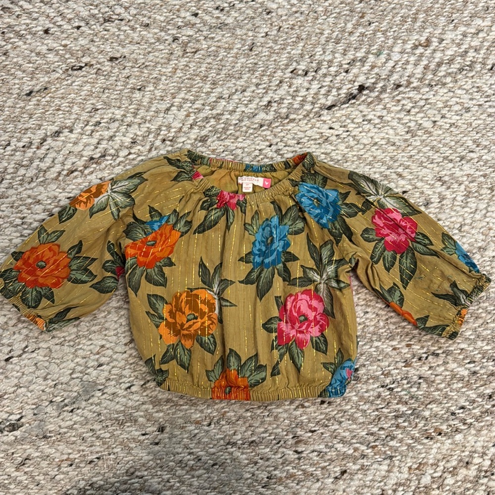 Pink Chicken Mustard Rose Shirt 5T